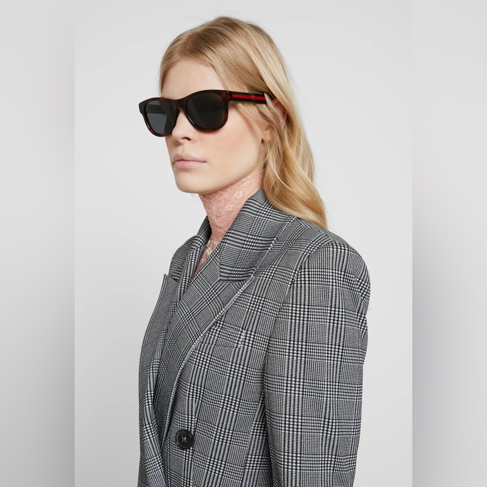 New- Gucci Sunglasses Unisex GG0926S 001 Black-Green/Grey 57-16-145mm - Picture 1 of 12